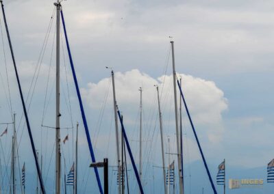 Schiffsmasten im Hafen von Lindau