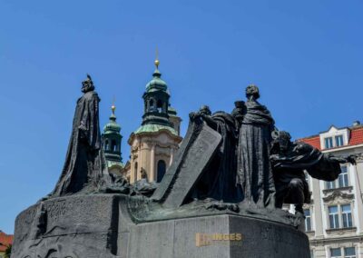 Jan-Hus-Denkmal auf dem Altstädter Ring in Prag
