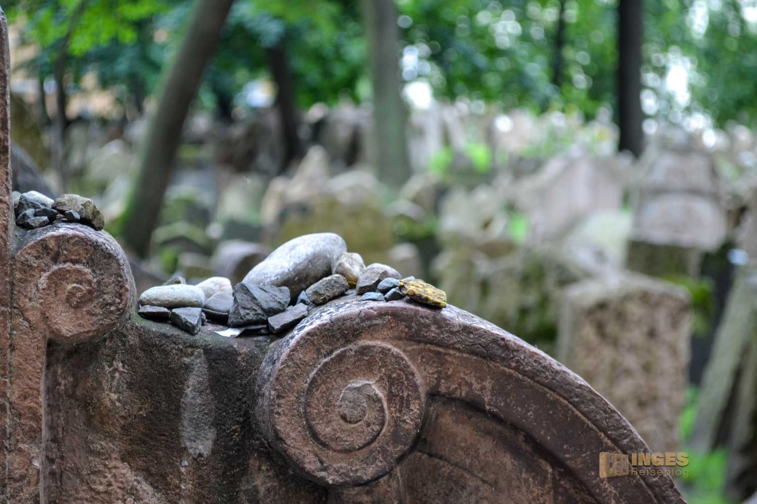 Grabmal Rabbi Löw auf dem alten jüdischen Friedhof in Prag