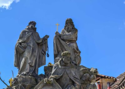 Die Heiligen Johannes v. Matha, Felix v. Valois und Iwan auf der Karlsbrücke