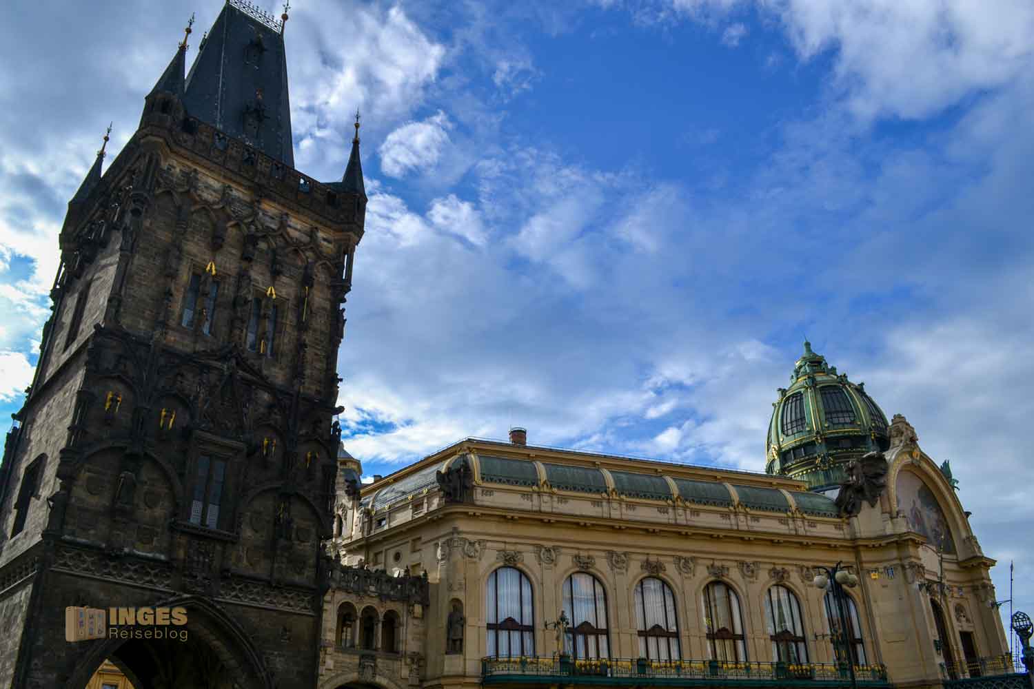Pulverturm und Gemeindehaus in der Prager Altstadt