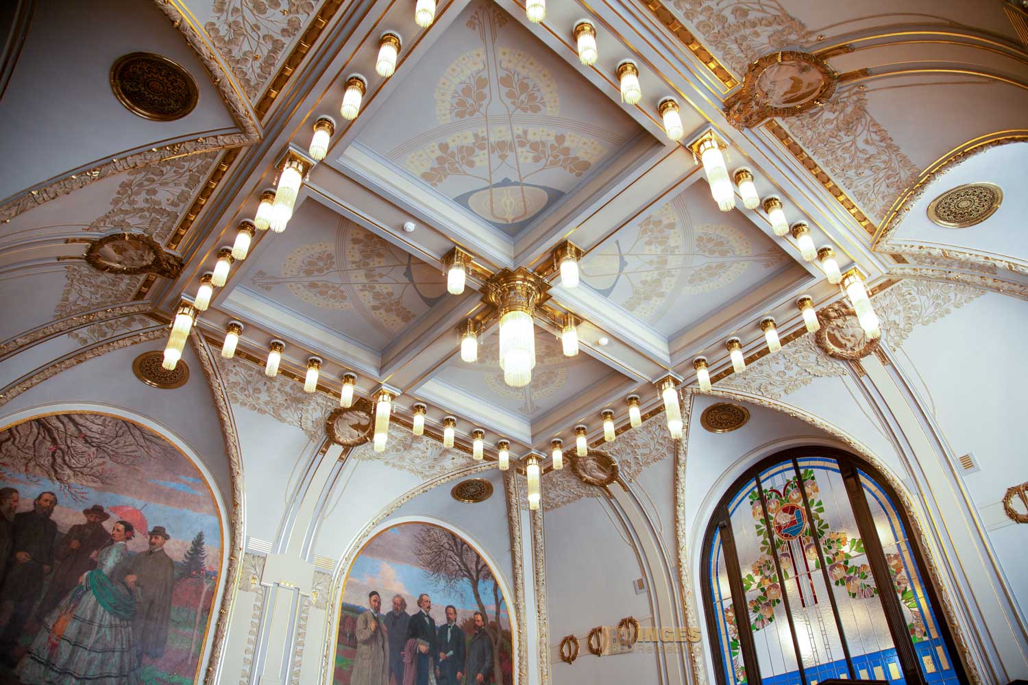 Der Rieger-Saal im Gemeindehaus in Prag