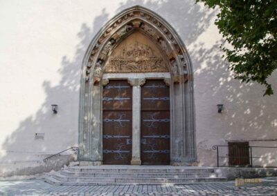 Hauptportal der St. Salvator Kirche in Nördlingen