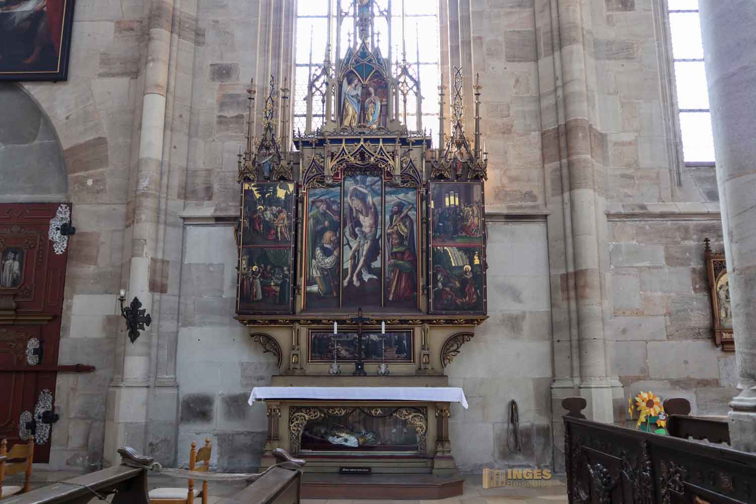 Sebastiansaltar Münster St. Georg in Dinkelsbühl