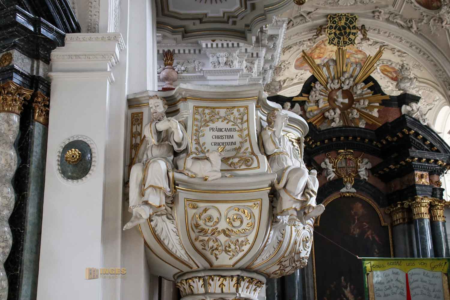Kanzel in der Wallfahrtskirche Schönenberg bei Ellwangen