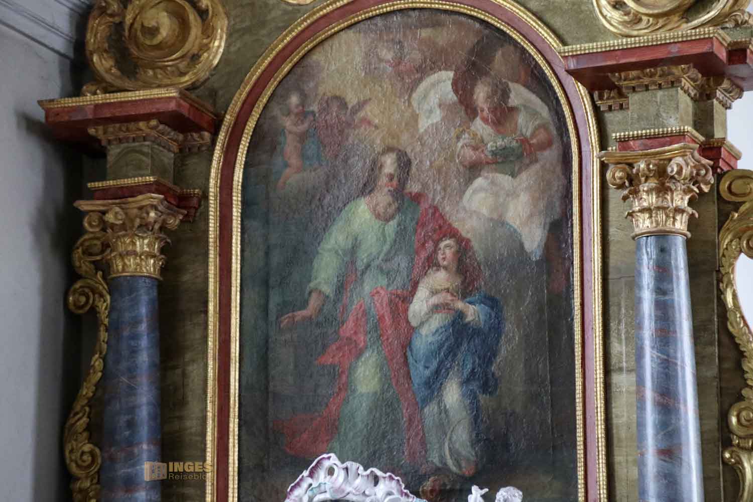 Fayence-Altar in der St.-Antonius-Kapelle in Schrezheim