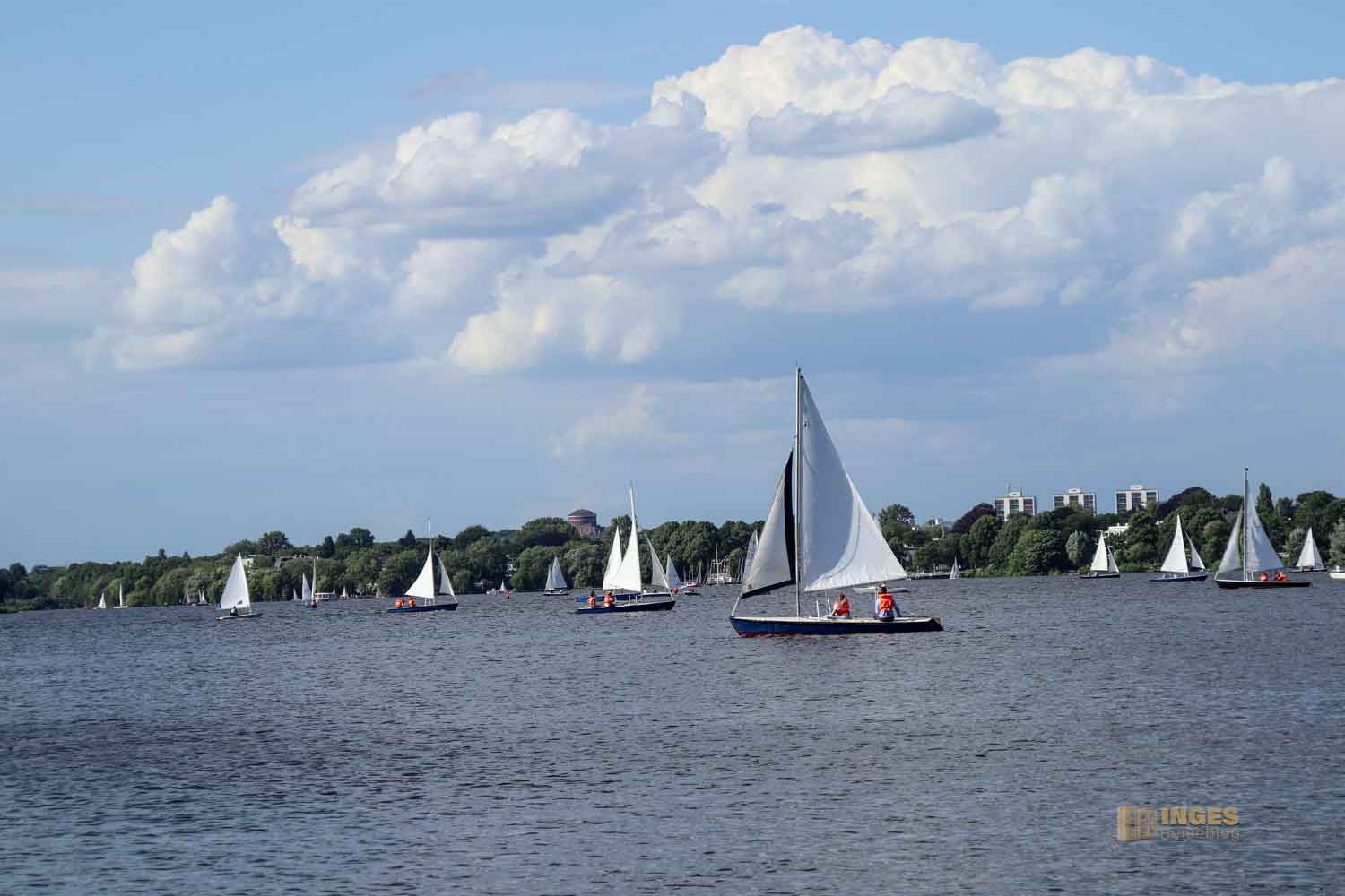 Boote auf der Außenalster Hamburg 0418