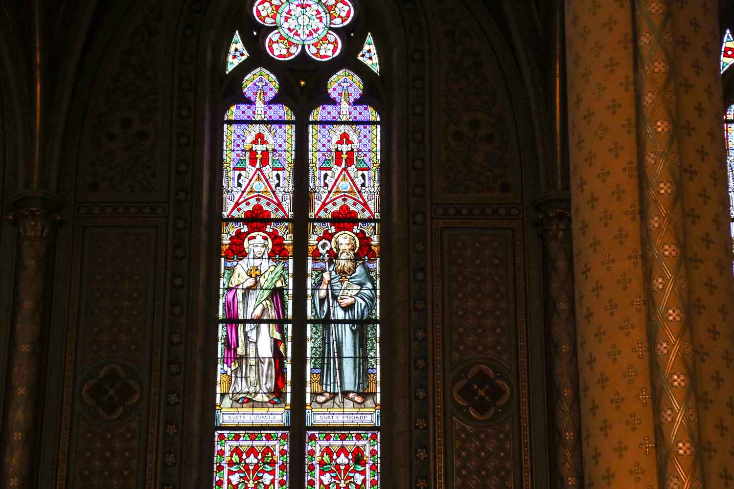 kirchenfenster kirche hl. ludmila prag 3607