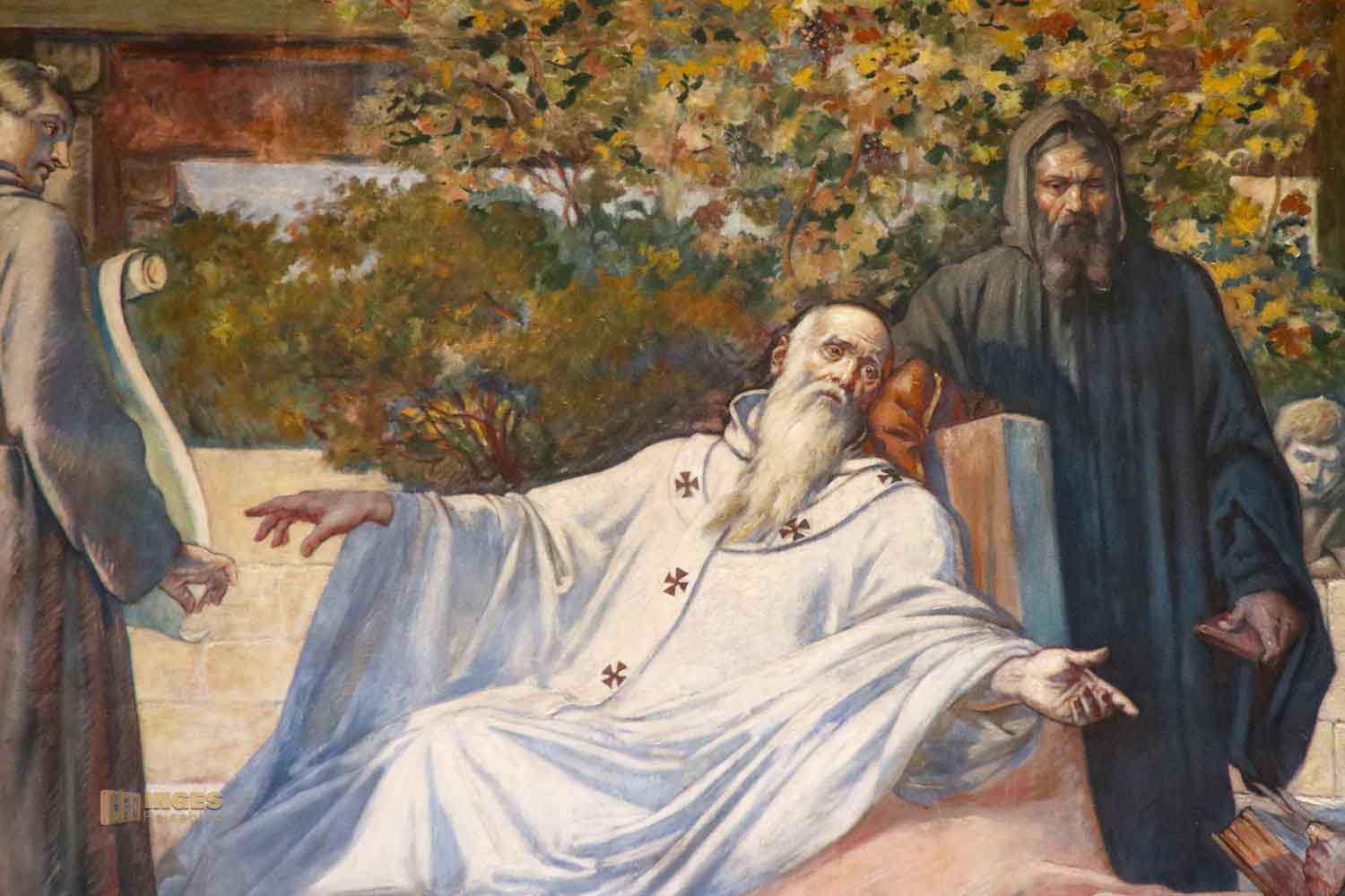 Der hl. Methodius beendet seine Bibelübersetzung Nationalmuseum Prag 1163