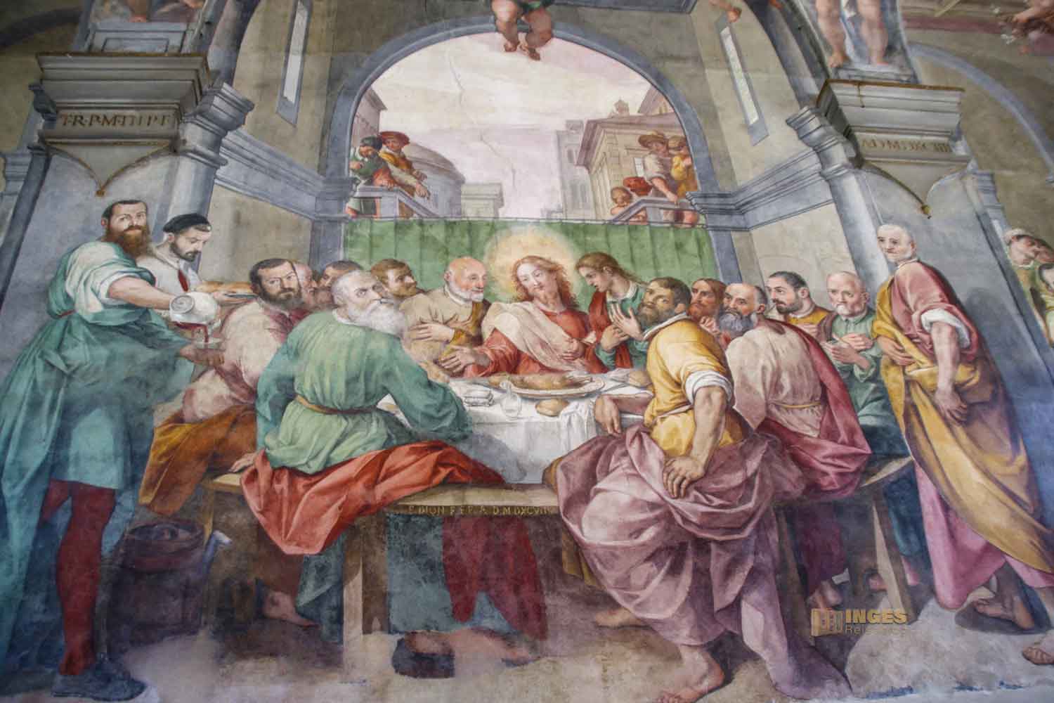 fresko jesus kreuzgang santo spirito florenz 7679