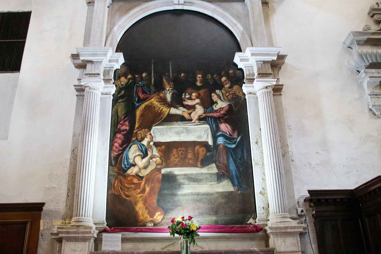 altar vorstellung jesus im tempel tintoretto santa maria dei carmini venedig 0523