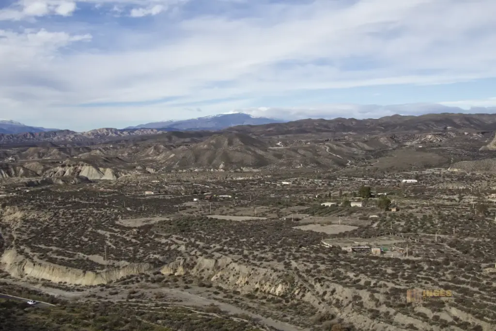 In der Wüste von Tabernas in Andalusien 5 ausblick von der burg von tabernas auf die wueste tabernas 1638